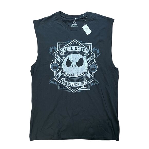 Disneyland T-Shirt Mens L Black Nightmare Before Christmas Jack Skellington - Picture 1 of 6